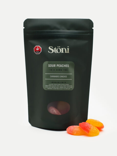 Vegan Sour Peach Gummies (300mg THC)